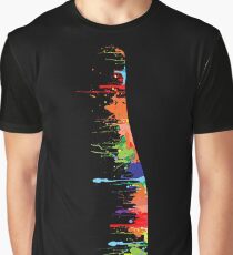 Champagne Bottle With Paint Graphic T-Shirt