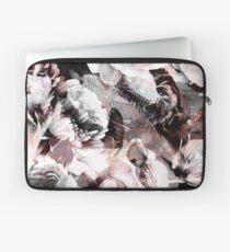 roses and poenies and abstract painted watercolor pattern Laptop Sleeve