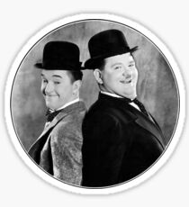 Laurel and Hardy, comedy double act Sticker