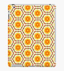 happy flat design friendship flowers yellow floral romantic seamless colorful repeat pattern iPad Case/Skin
