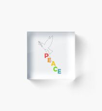 pigeon dove world peace Acrylic Block