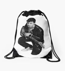 S.M. portrait in cris Drawstring Bag