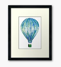 Watercolor Hot Air Balloon Framed Print