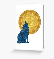 mysticism wolf Greeting Card