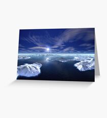 Ice Blue Greeting Card