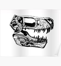 T-Rex Skull Poster