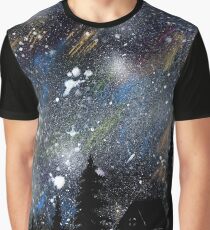 Cabin in the Night Woods Graphic T-Shirt