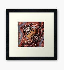 Aboriginal Art - Lizard Framed Print