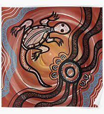 Aboriginal Art - Lizard Poster