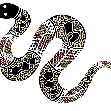 Artwork thumbnail, Authentic Aboriginal Art - Snake by HogarthArts
