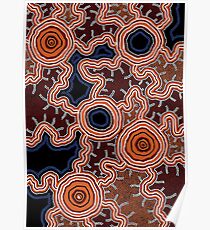 Aboriginal Art - Pathways to Water Poster