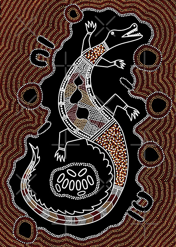 Aboriginal Tapestry - Indigenous Crocodile main image 0