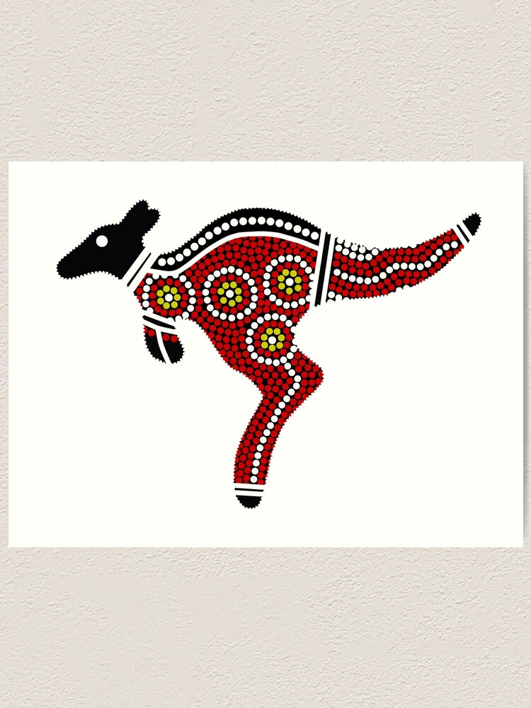 Leaping Kangaroo Aboriginal Art: A Symbol of Strength, Resilience, and Hope