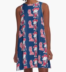 Ole Fräulein Oberst Reb A-Linien Kleid
