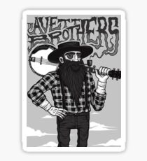 the avett brothers and the guitar Sticker