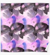 Pink grey blue Poster