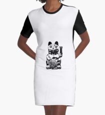 Maneki Neko Winkekatze T-Shirt Kleid