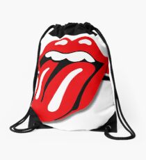 Tongue sticking out Drawstring Bag