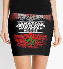 Minifalda Canadiense cultivado con raíces marroquíes Regalo para marroquíes de Marruecos - Bandera de Marruecos en Roots