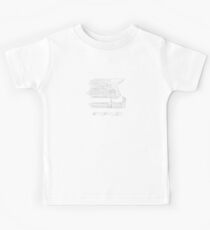 Michael Jackson MJJ Logo, Moonwalker Artistic Drawing (White over Black) Kids Tee