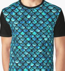 Camiseta gráfica Escamas de sirena - Azul turquesa