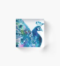Pretty Peacock Acrylic Block