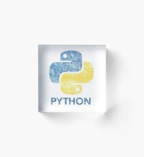 Retro Python Programmer Acrylic Block