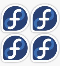 Fedora x4 Sticker