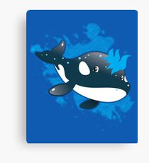 Orca killer whale blue Canvas Print