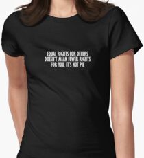 Equal Rights Does Not Mean Less Rights For You It's Not Pie V16 Women's Fitted T-Shirt
