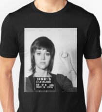 Jane Fonda Mugshot Vertical Unisex T-Shirt