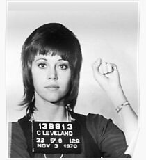 Jane Fonda Mugshot Vertical Poster