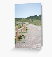 Dirt road into the hills Greeting Card