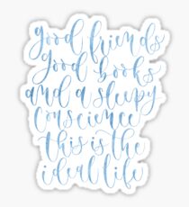 Mark Twain Book Lover Quote Sticker