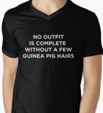 Funny Animal Guinea Pig Tshirt Design No outfit is complete Men's V-Neck T-Shirt