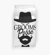 Bachelorette party beard bow tie Duvet Cover