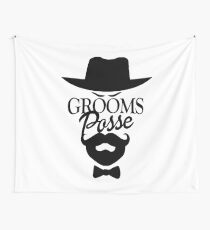 Bachelorette party beard bow tie Wall Tapestry