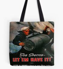 Vintage WWII Navy Poster Tote Bag