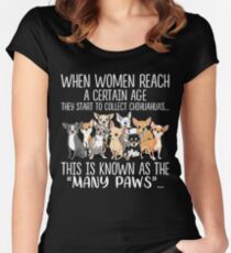 Reach A Certain Age Women Start To Collect Chihuahua T-shirt Women's Fitted Scoop T-Shirt