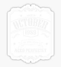 Born In October 1989 - 29th Birthday Gift Sticker
