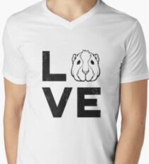 Love Guinea Pigs Cute Pet Rodent Black Gift Men's V-Neck T-Shirt