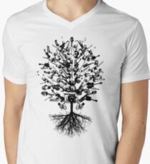 Musical Instruments Tree Men's V-Neck T-Shirt