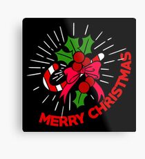 Christmas CandyCane Ribbon / Weihnachten Metal Print