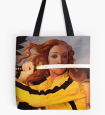 Botticelli's Venus & Beatrix Kiddo in Kill Bill Tote Bag