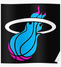 Miami vice heat basketbal Poster
