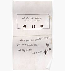 Never Be Alone Shawn Mendes Poster