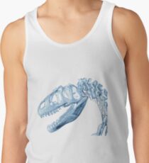 T-Rex Skeleton Blue Tank Top