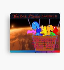 Dinosaurs Visit Mars, The Book of Yawns, Adventure 11 Basket veiw Canvas Print