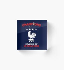 Champions du monde Frankreich 2018 Weltmeisterschaft Acrylblock