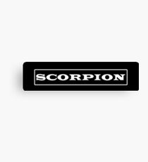 Scorpion b/w Text Design Canvas Print